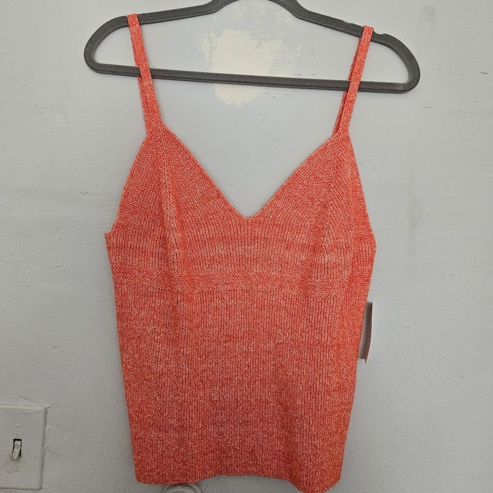 NWT Anthropologie Gloria Coral Knit Tank | XL